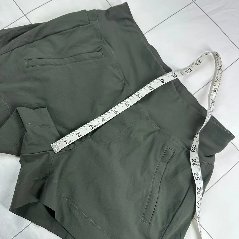 Athleta Shorts Womens 2 Green Trekkie North Ripstop Nylon Outdoor Trail Hiking